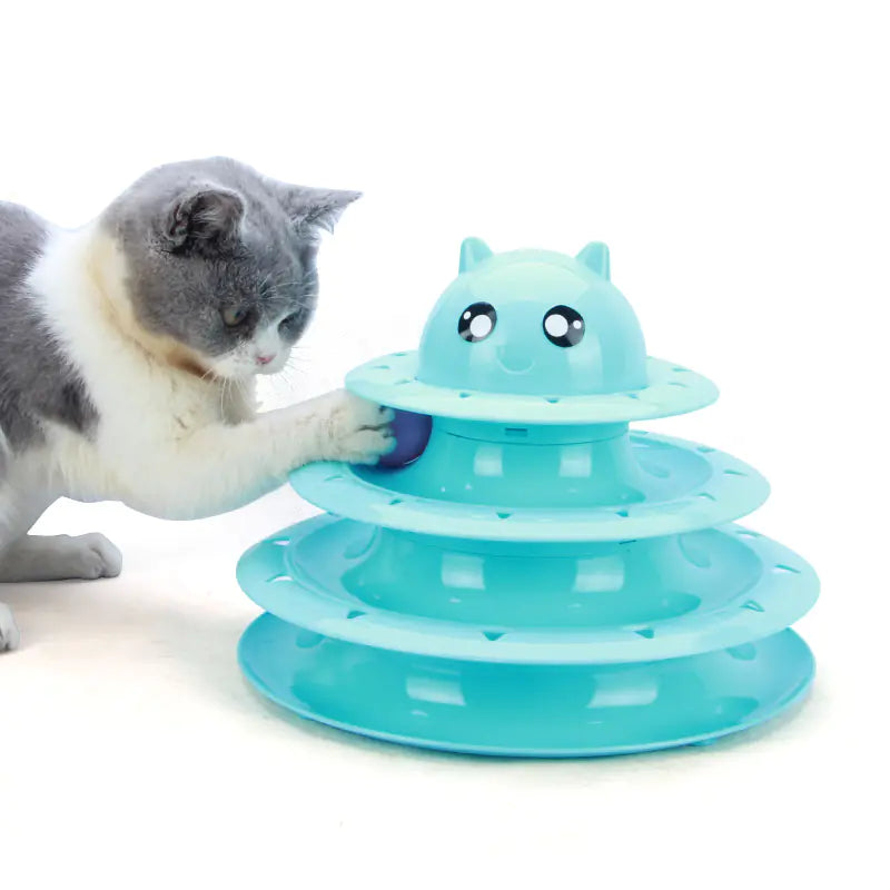 Triple-Tier Cat Play Tower