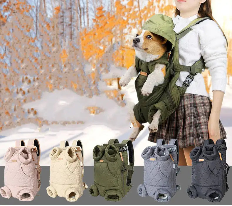 Cozy Winter Pet Travel Backpack